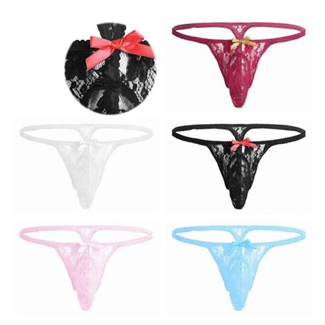 MEN S LACE G STRING Sissy Pouch Panties Thong Bikini Briefs Underpant Lingerie EUR 11 71