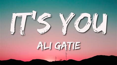 Ali Gatie Its You Lyrics Youtube