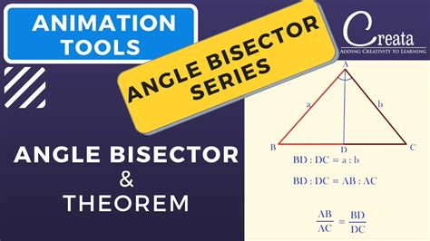 Angle Bisector Of Triangle And Angle Bisector Theorem Proof Angle Bisector Series Creata