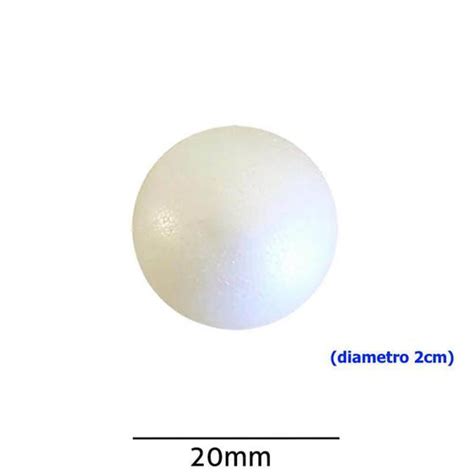 Bola de Isopor Maciça Styroform 20mm Pacote 20 unidades Bola de