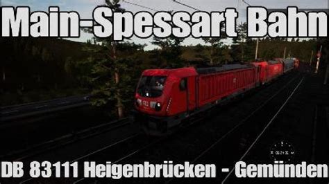 DB 83111 Heigenbrücken Gemünden Main Spessart Bahn BR 187 Train