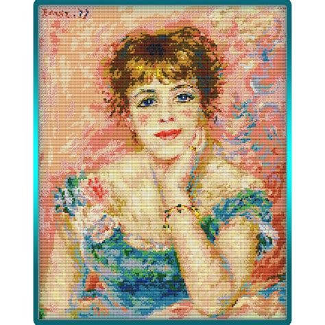 Jeanne Samary Renoir Cross Stitch Pattern PDF Cross Stitch Etsy