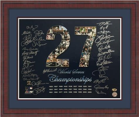 Ny Yankees 27 World Series Champion 31 Signatures Signed Photo Custom ...