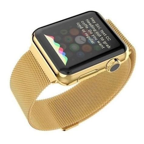 Pulseira Milanese Aço Inoxídavel Para Apple Watch 1 2 3 4 5 Dourado