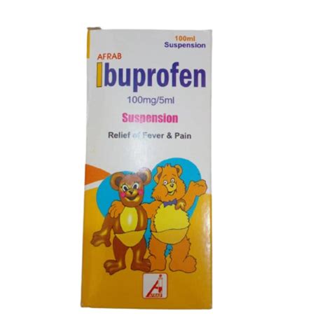 Afrab Ibuprofen Suspension 100mg 5ml 100ml Asset Pharmacy