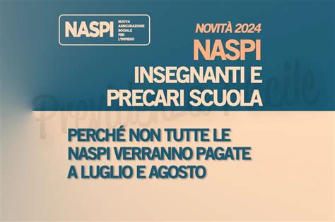 Novit Domanda Naspi Insegnanti E Precari Scuola