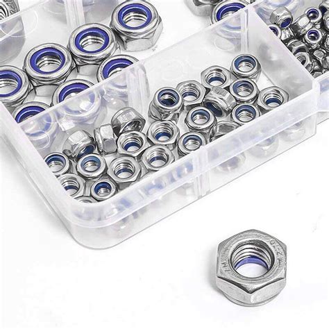 Pcs Stainless Steel Nylon Insert Locknut Assortment Box M M M M