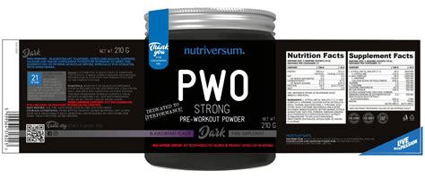 Nutriversum PWO Strong Pre Workout 210 Gr