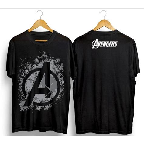 Jual T Shirt Baju Kaos Superhero Avengers Abstrak Black Shopee Indonesia