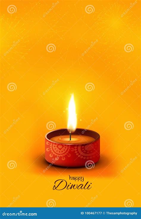 Festival of Colors -earthen Lamp, Diwali Stock Illustration ...