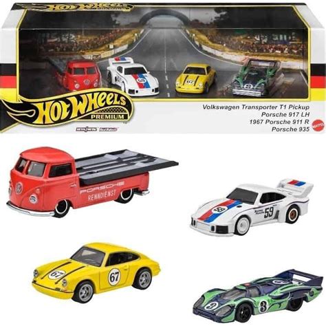 Embalagem Danificada Hot Wheels Box Set Premium Volkswagen Porsche