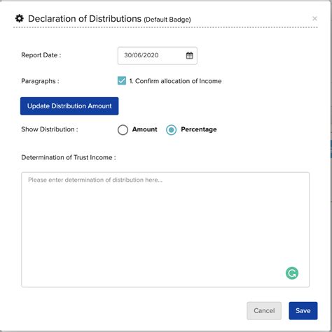 Declaration Of Distribution Resolution Simple Invest