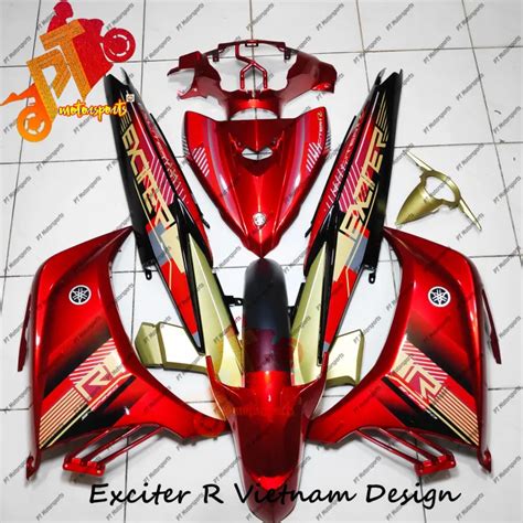 Yamaha Lc Cover Set Rm Drmk Red Black Gold Vietnam Exciter R V V