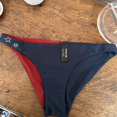 Hurley Cheeky Bikini Bottoms Worn Once Fits A Size Depop