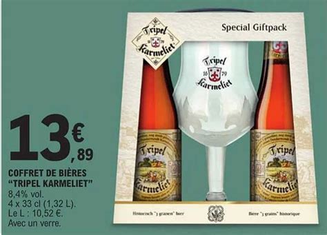 Promo Coffret De Bi Res Tripel Karmeliet Chez E Leclerc Icatalogue Fr