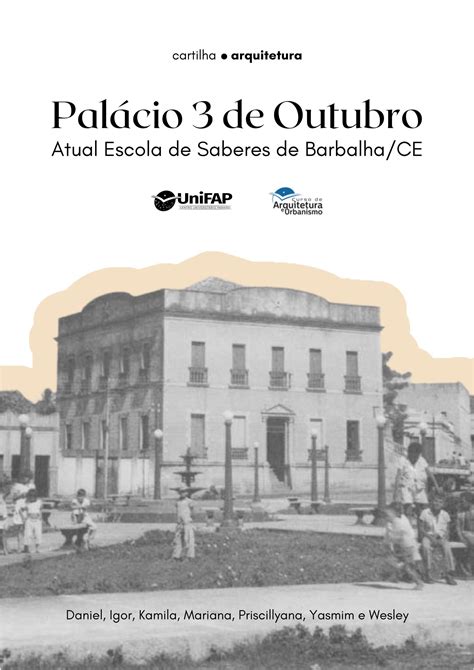 Cartilha Arquitetura Pal Cio De Outubro Casa De C Mara E Cadeia