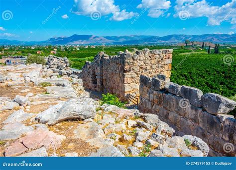 Tiryns Is A Mycenaean Archaeological Site In Argolis In The Pelo Stock