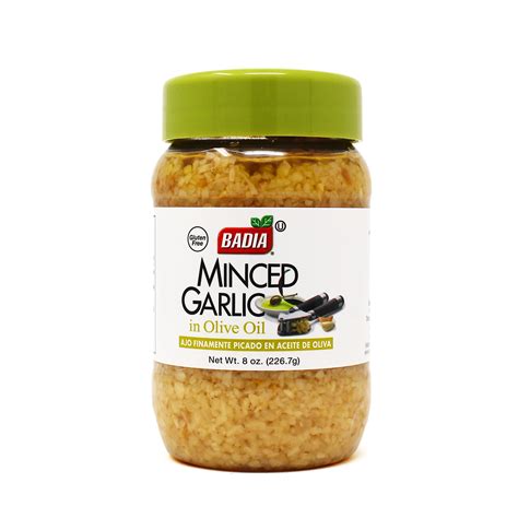 Minced Garlic In Olive Oil 8 Oz Badia Spices