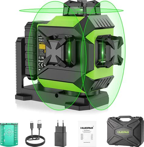 Niveau Laser 3 X 360 Niveau Laser Vert 3D 12 Lignes Niveau Laser