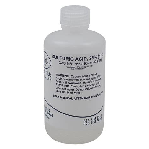 Sulfuric Acid Solution, 25% (1 + 3): 8 oz (238 mL)