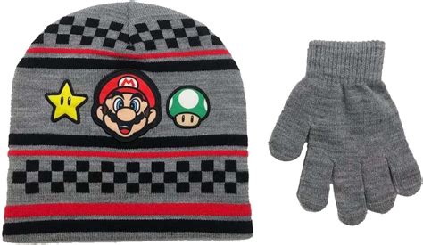 Super Mario Beanie And Gloves Set