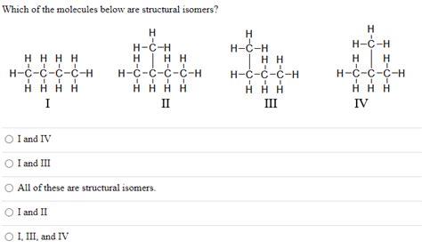 Solved Which of the molecules below are structural isomers? | Chegg.com