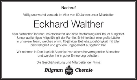 Traueranzeigen Von Eckhard Walther Schwaebische De Trauerportal