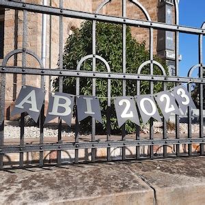 Super schöne Girlande zum Abitur ABI 2024 Abi 2025 in Silber oder Gold