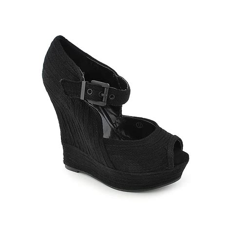 SHIEKH Women's 051 Wedge Dress Shoe 051/BLK JUTE - Shiekh