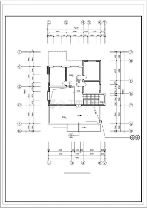 401平方米3层农村住宅楼建筑设计施工cad图纸，共十张住宅小区土木在线