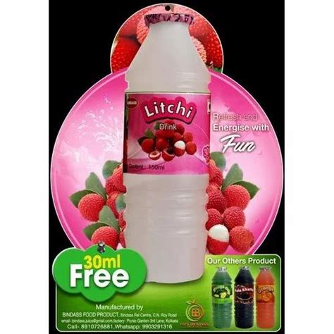 Bindass Lyche Litchi Drink Packaging Size 180ml 150 Ml 30ml Free