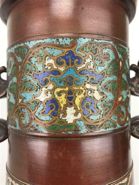 Cloisonne Champleve Enamel Bronze Urn | RI Antiques Mall