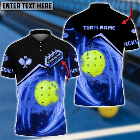 bluejose pickleball light pattern blue personalized  team