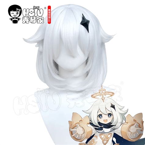 Hsiu Peluca De Cabello Sint Tico Genshin Impact Paimon Para Cosplay