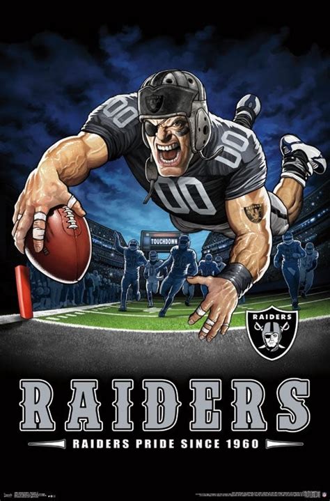 Oakland Raiders Raiders Pride Since 1960 Nfl Theme Art Poster Liqu Sports Poster Warehouse