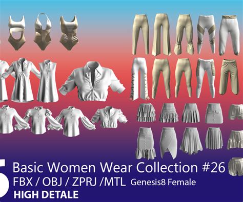 ArtStation - Basic Women Outfit Collection #26 _ %Economic Package ...