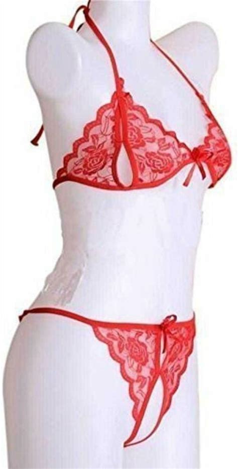 Ssoshhub Women Red Self Design Cotton Linen Blend Lingerie Set Jiomart