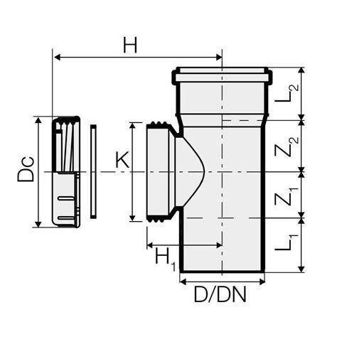 Racor de Inspección Con Tapón Valsir Triplus enchufable D 50 mm VS0650901