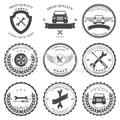 Car Service Auto Parts Tools Icons Set Vector Illustration Auto