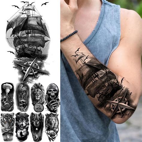 Ship And Anchor Tattoos For Men