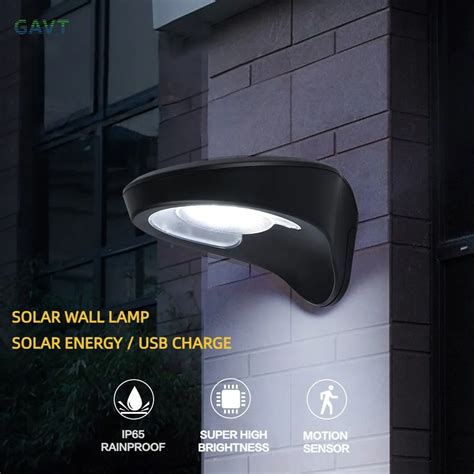 Lampe solaire LED avec détecteur de mouvement éclairage d extérieur