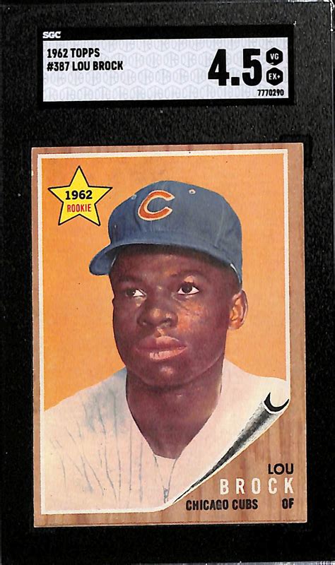 Lot Detail Topps Lou Brock Rookie Card Graded Sgc