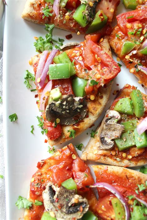 Vegan Veggie Pita Pizzas This Savory Vegan