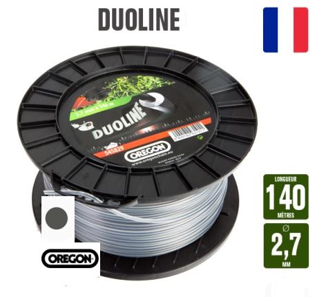 Fil débroussailleuse Orégon Rond Duoline Transparent 2 7 mm x 140 m