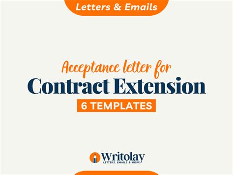 Contract Extension Letter: 4 Templates - Writolay