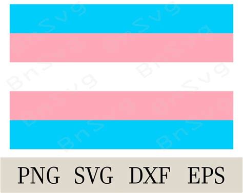 Transgender Pride Flag Vector Trans Flag Minimalist Cut Etsy