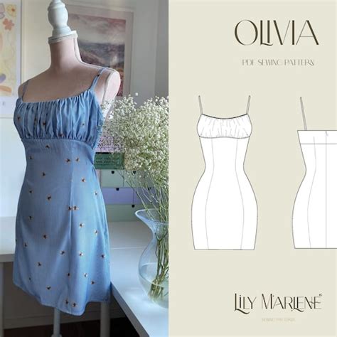 Cleo Empire Dress Pdf Sewing Pattern Size Uk Etsy