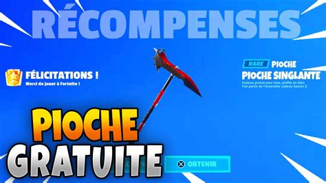 Comment Avoir La Nouvelle Pioche Gratuite Sur Fortnite Chapitre