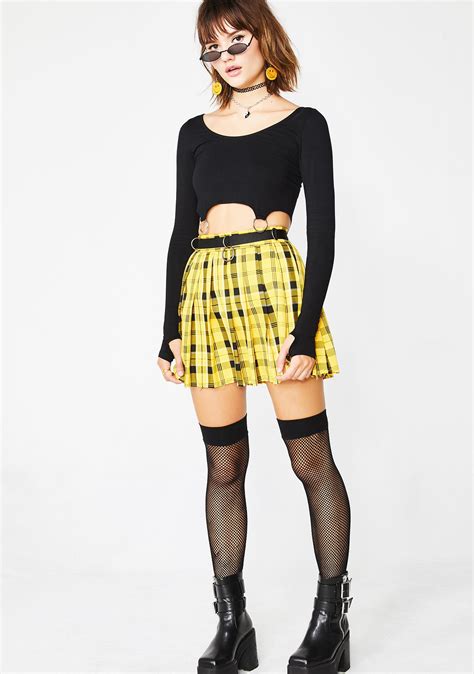 Current Mood Sunny Dress Code Plaid Skirt Dolls Kill