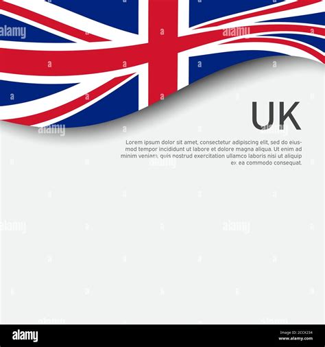 Great Britain flag on a white background. National poster of the united ...